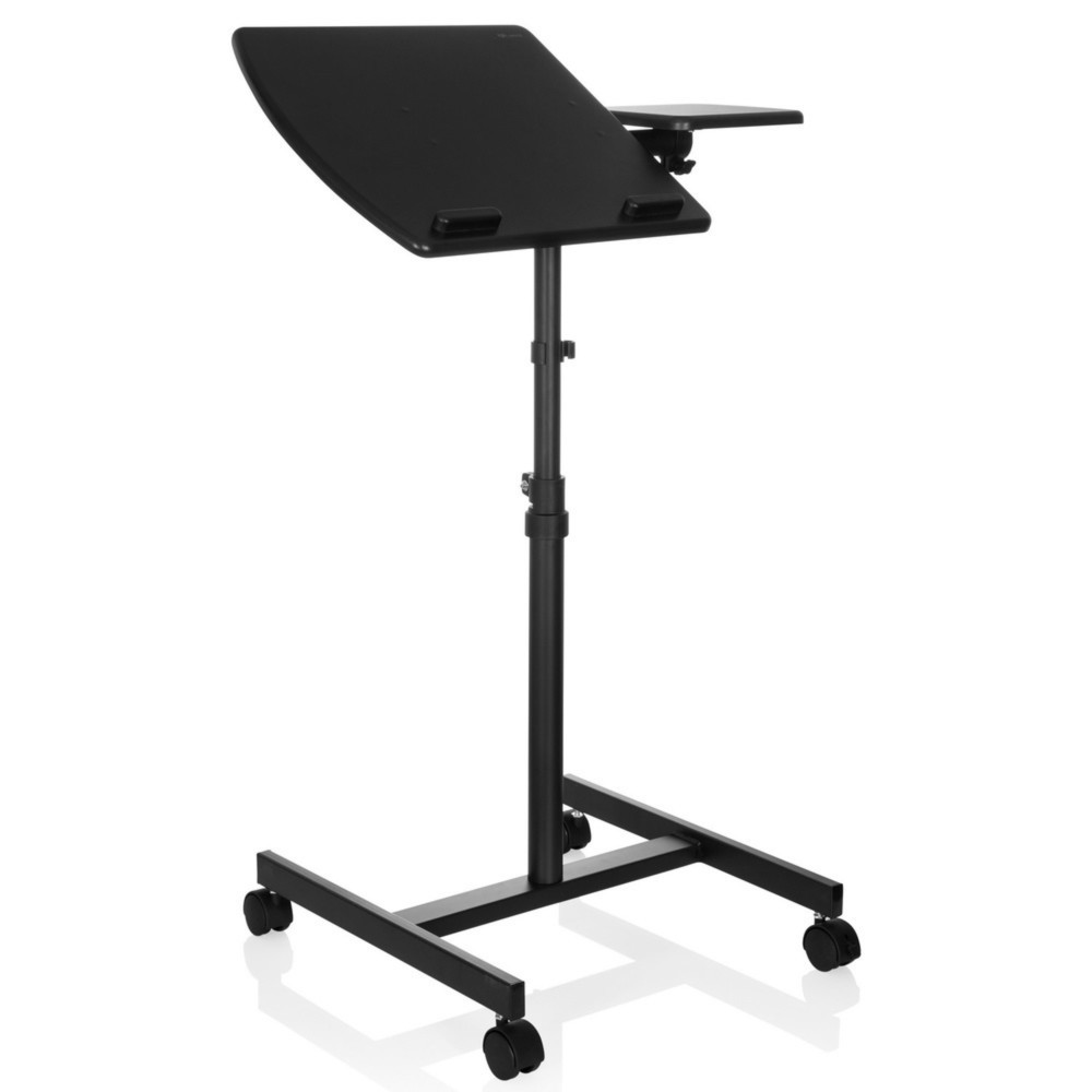 Table haute/support pour ordinateur portable hjh OFFICE avec roulettes VM-SL, noir