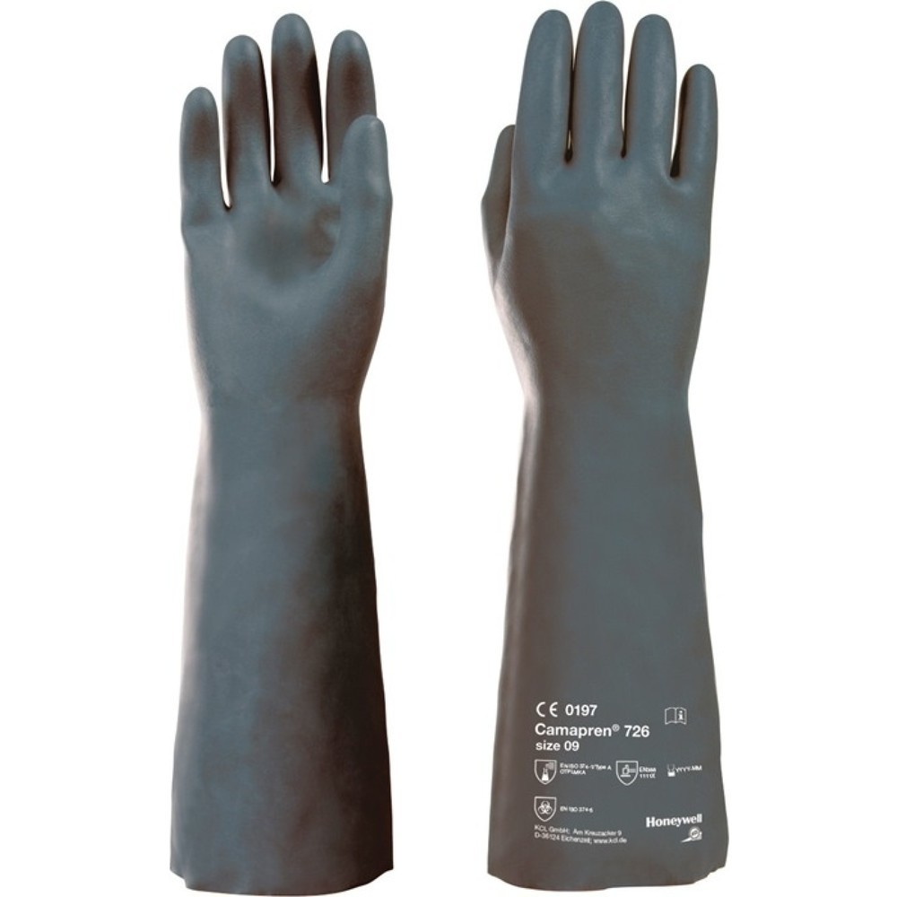 HONEYWELL Chemikalienhandschuhe Camapren 726, EN388 / EN374-1, Größe 9 schwarz, PSA-Kategorie III