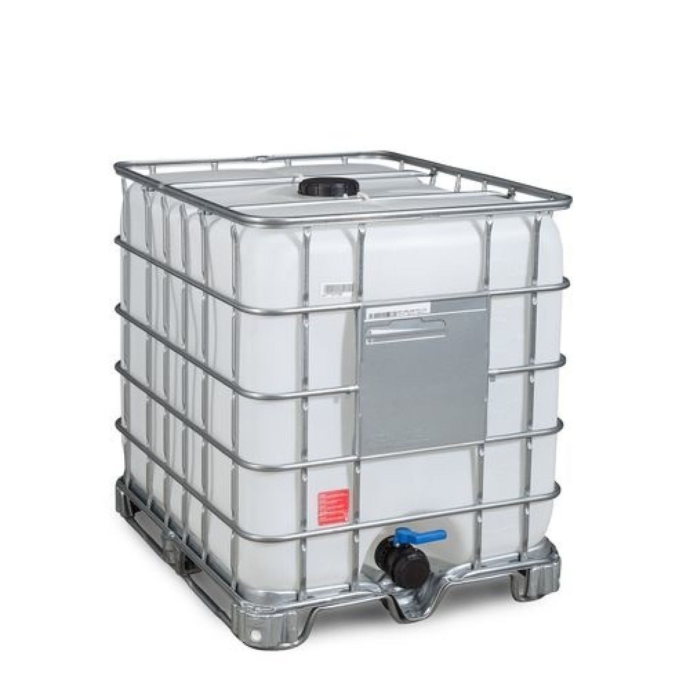 IBC, palette à cadre en acier, 1.000 l, ouverture NW150, sortie NW50