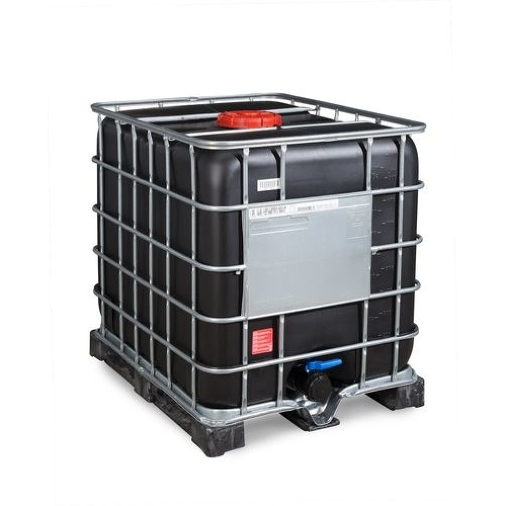 IBC Recobulk, version pour produits dangereux, palette en PE, 1.000 litres, ouverture NW225, sortie NW80, protection UV