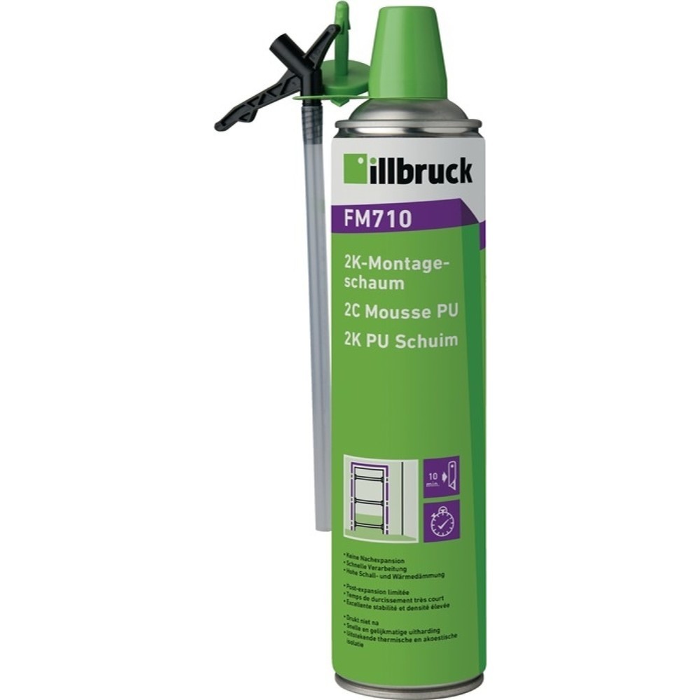 ILLBRUCK 2K-Montageschaum FM710 400 ml B2 grün m.Einw.-Handsch.Dose