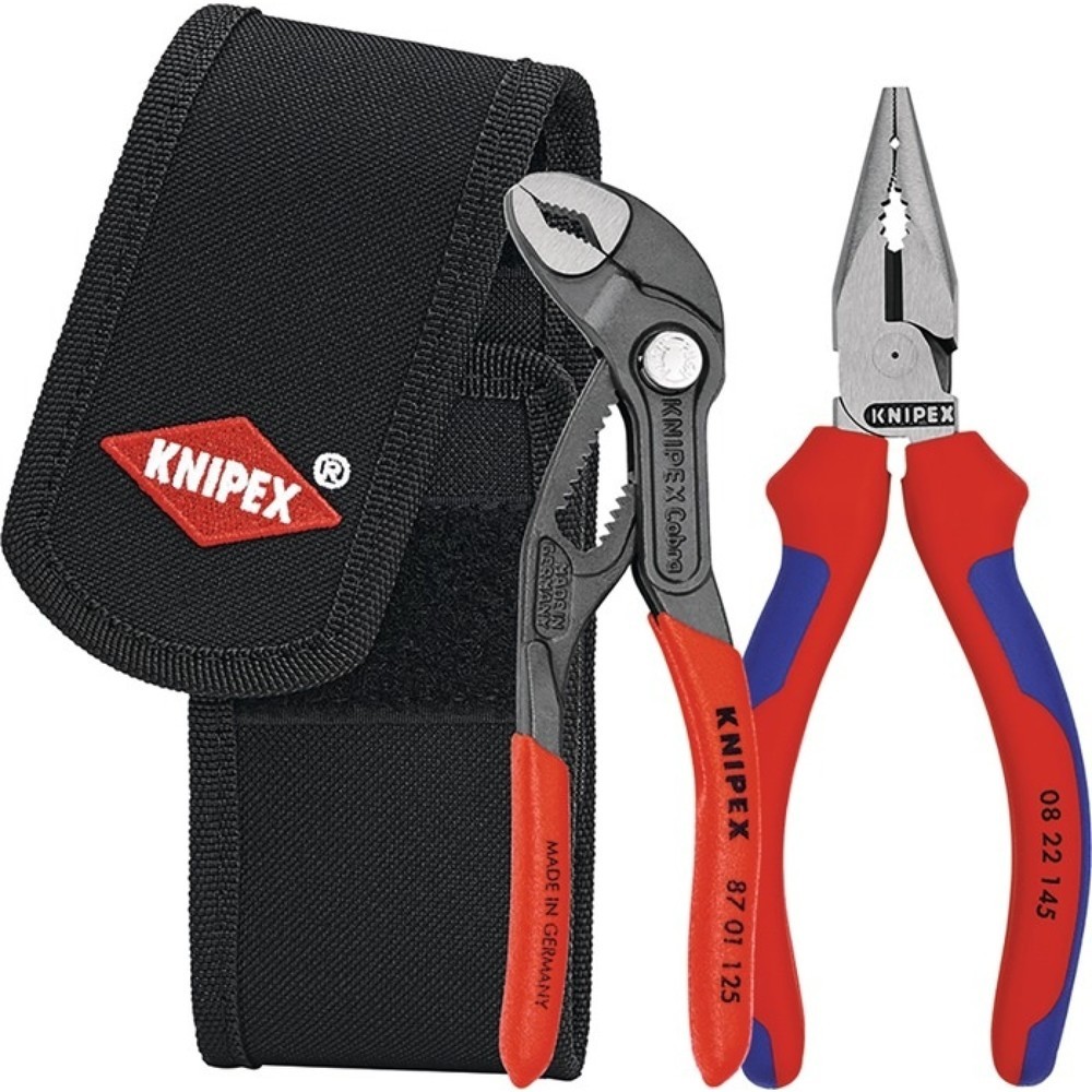 Jeu de pinces Minis contenu 2 pièces Pochette de ceinture KNIPEX