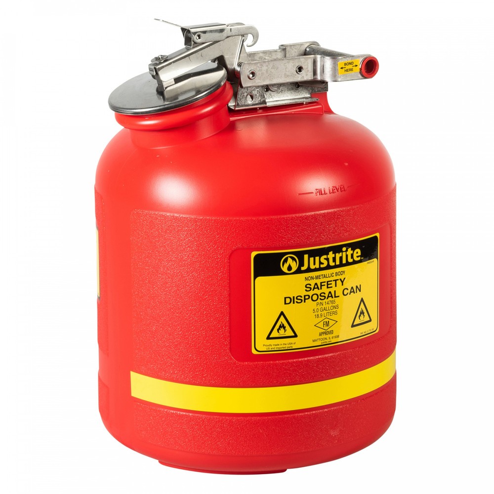 Justrite® HDPE-Entsorgungs-Sicherheitsbehälter, rot, 19 Liter