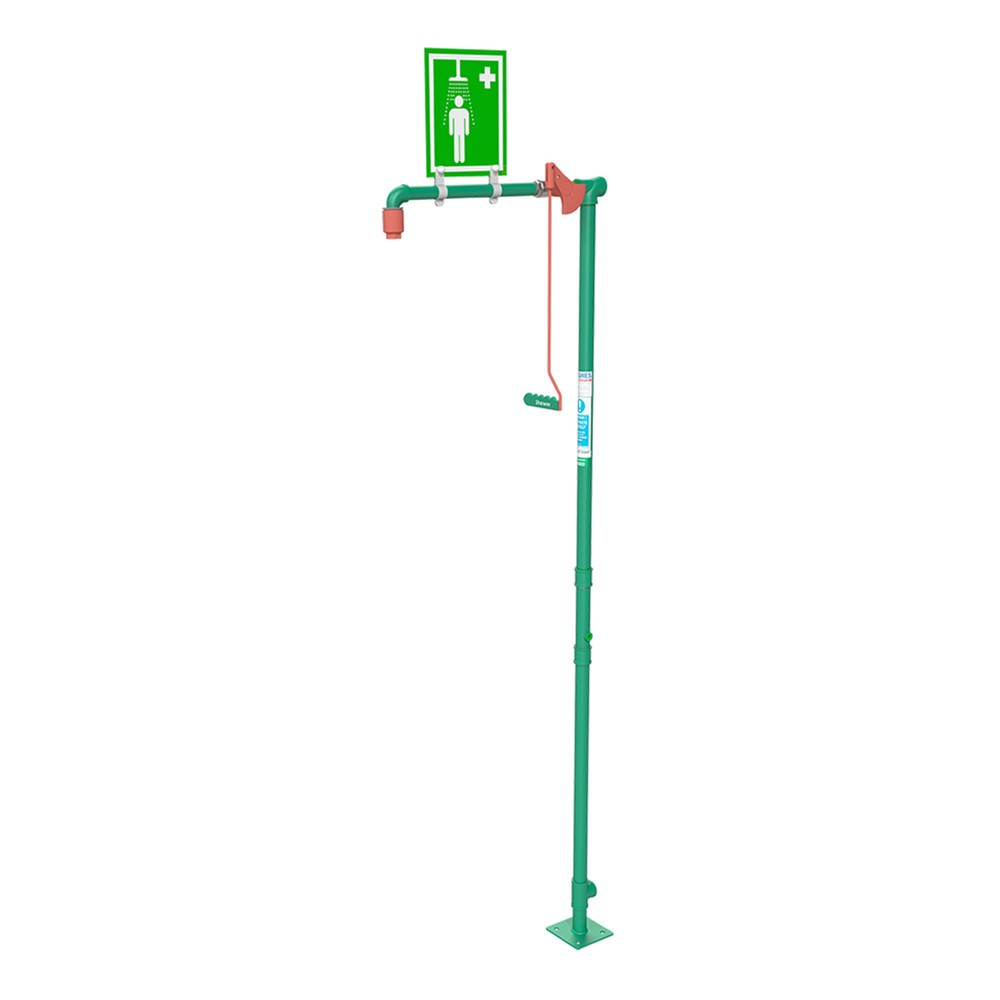 Justrite® Körperdusche 18G Hughes, Standmodell, Innenbereich, verzinkter Stahl