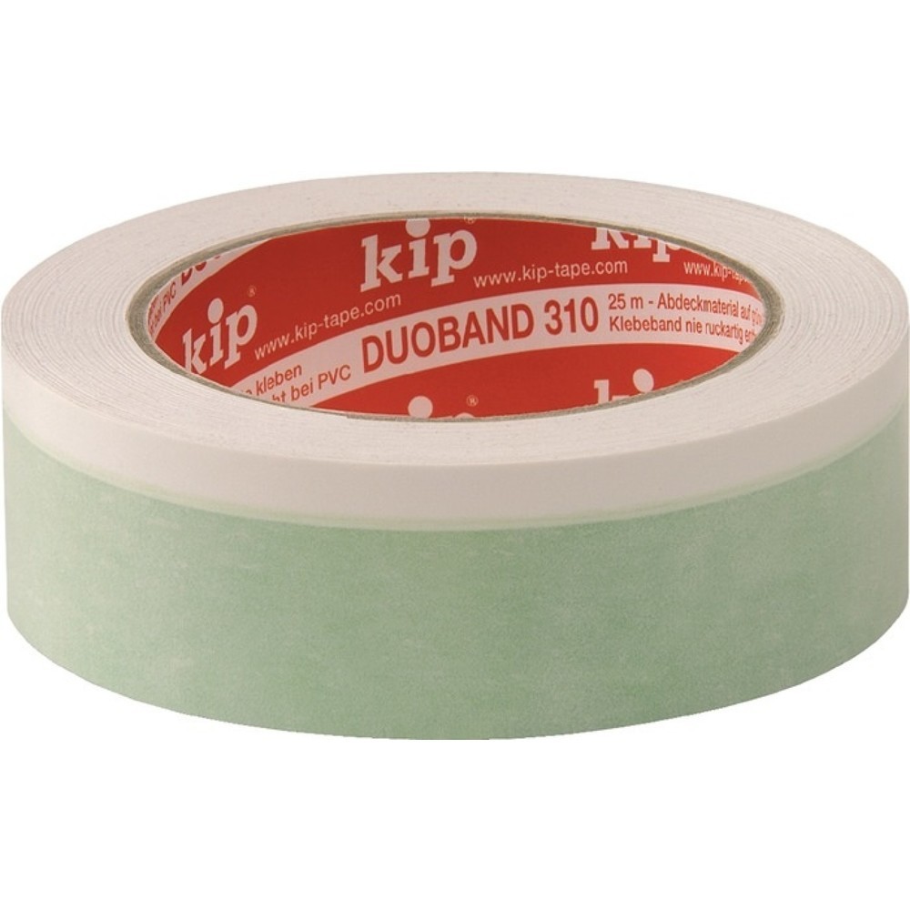 KIP Ruban adhésif double face Duoband 310, vert / blanc, longueur 25 m largeur 25 mm, rouleau