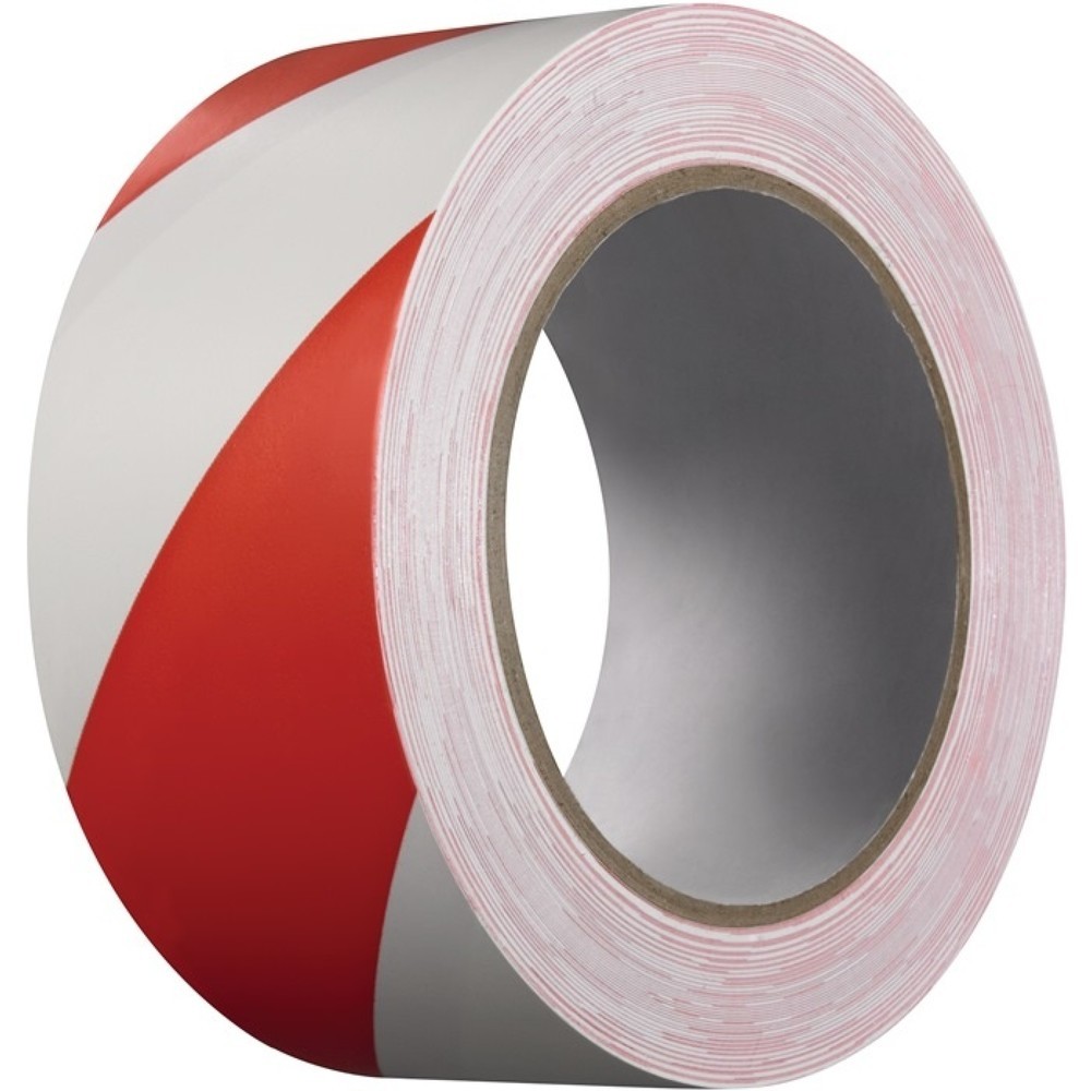 KIP Warnband Extra 339, rot/weiss, PVC, Rolle, Länge 33 m Breite 50 mm