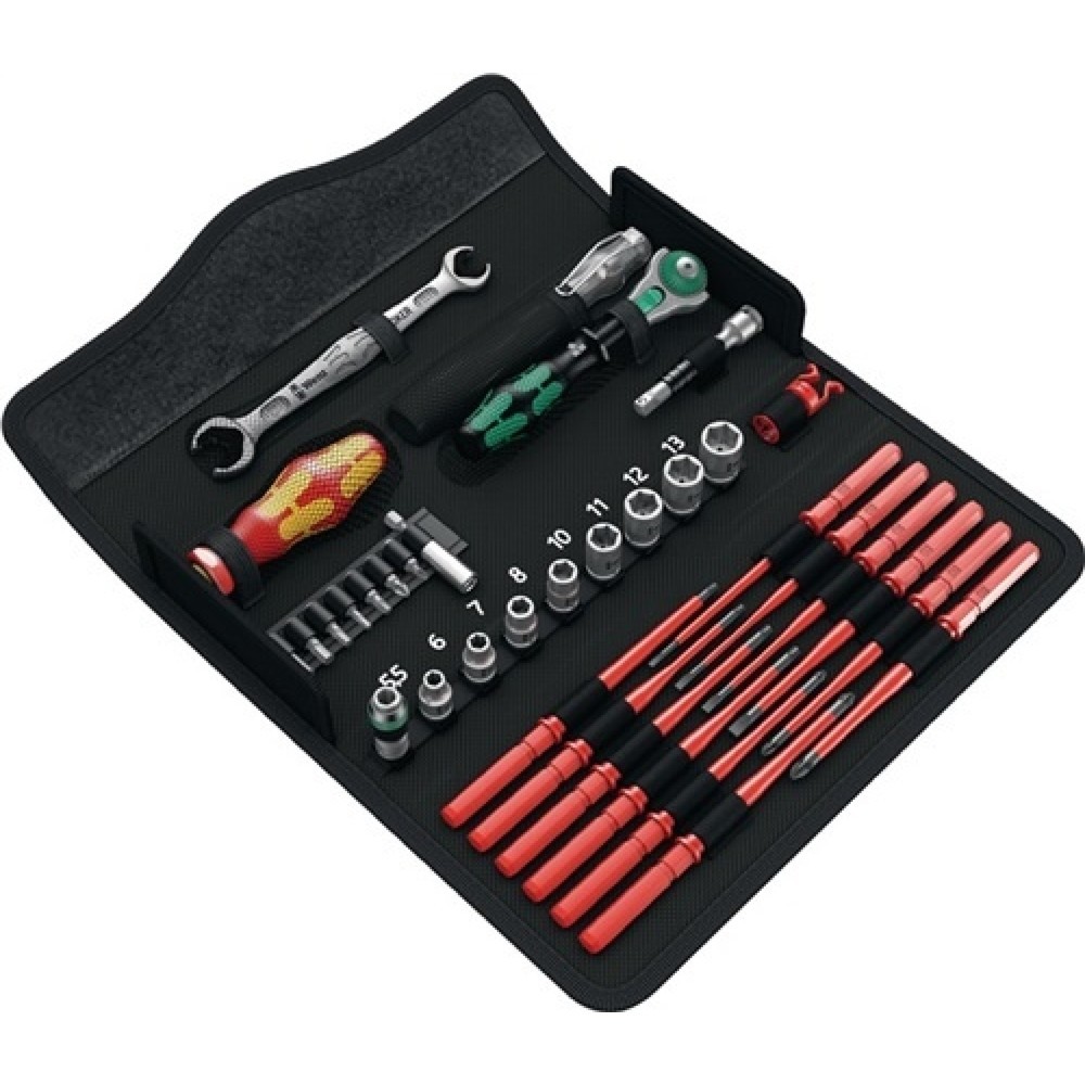 Jeu d'outils KK W1 35 pièces entretien pochette pliable WERA