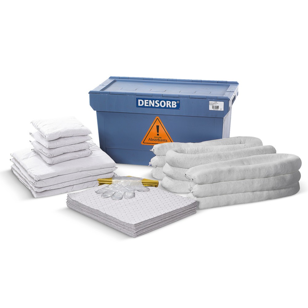 Kit de remplissage pour kit d’urgence en boîte de transport, huile, capacité d’absorption 110 l