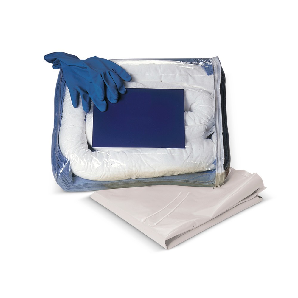 Kit d’urgence mobile pour l’huile, capacité d’absorption 24 l