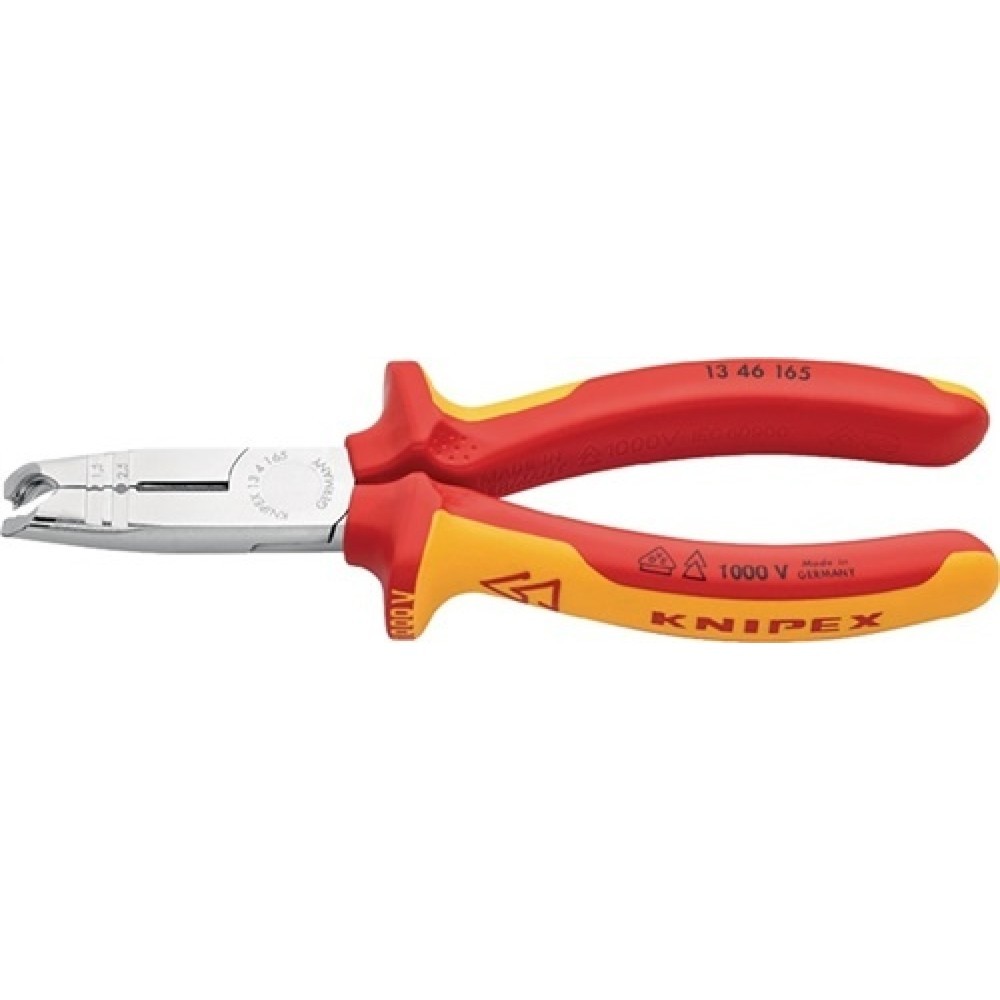 Abmantelungszange DIN ISO 5746 L.165mm verchr.2K-Hülle KNIPEX