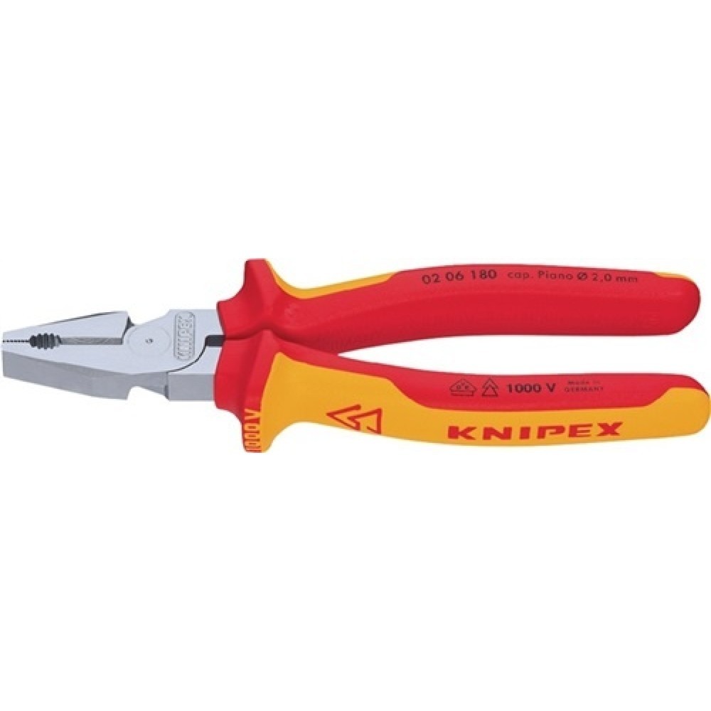 Kraftkombizange L.180mm verchr.2K-Hülle VDE KNIPEX