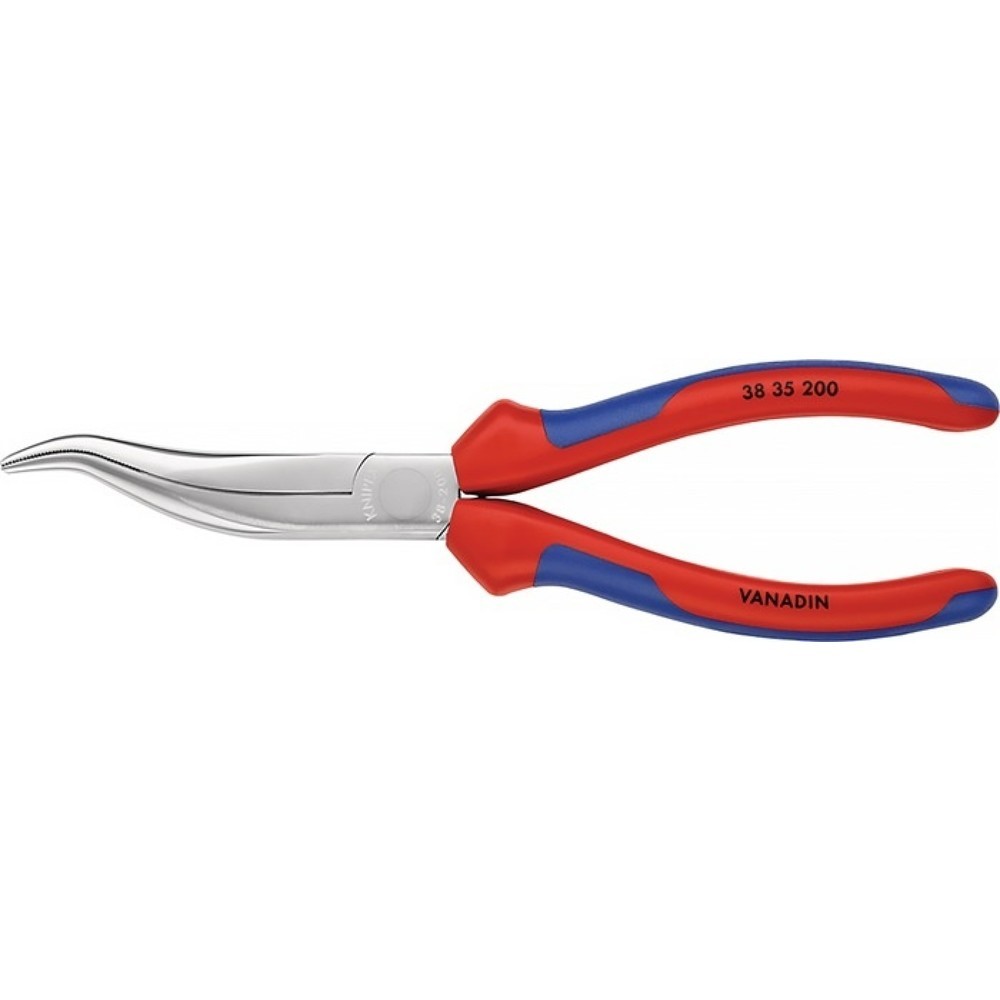 KNIPEX Mechanikerzange L.200mm Form 2 40Grad gew.Mehrkomp.-Hülle verchr