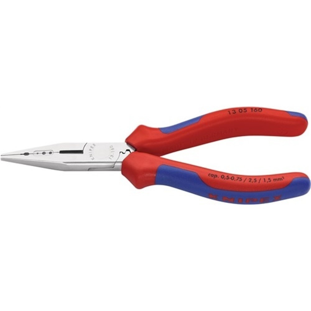 Verdrahtungszange L.160mm 0,5-0,75/1,5/2,5 mm² verchr.2K-Hülle KNIPEX