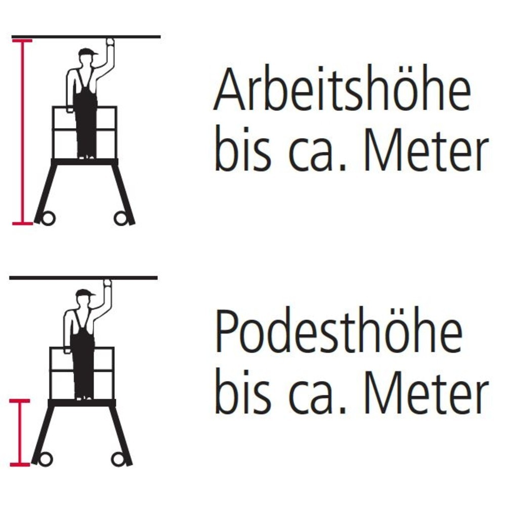 Klappbare Arbeitsplattform KRAUSE® aus Aluminium