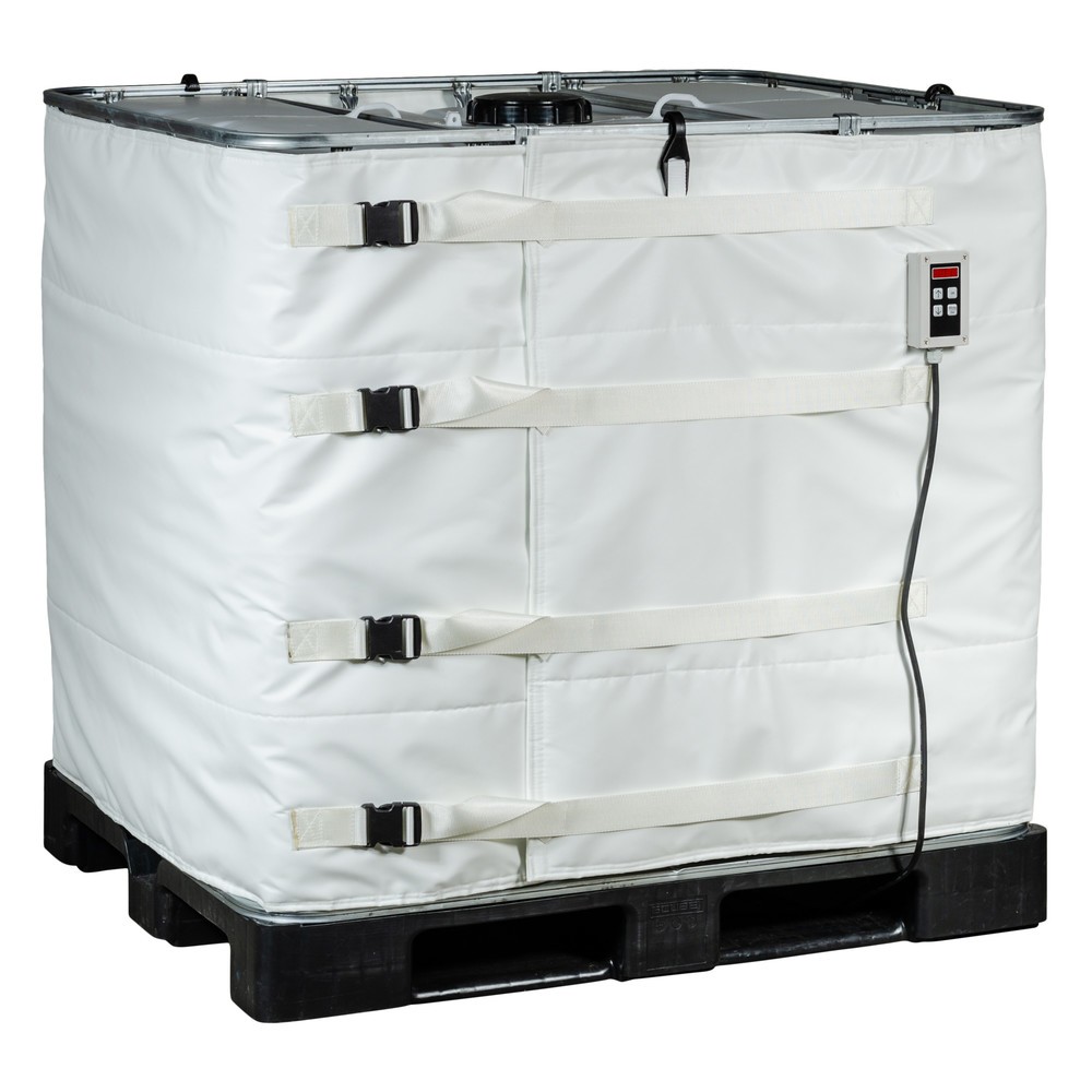 Kuhlmann IBC Container-Heizmanschette für Lebensmittel- und Pharmaindustrie, 1.000 l, digitaler Regler, 0-40ºC, 230 V, 1.300 W, LxH 4.400 x 1.000 mm