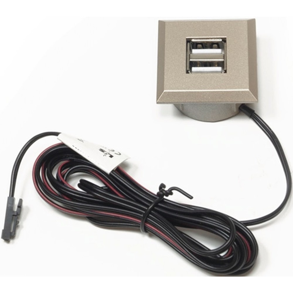 L&S USB Doppelsteckdose, 1x2,1 A ≥ 10,5 W, 12 V 5 V