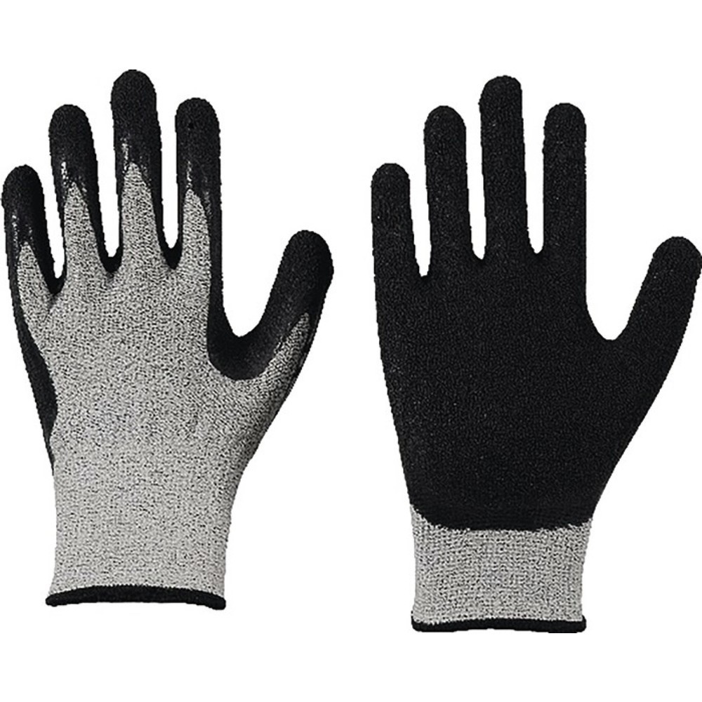 LEIPOLD Schnittschutzhandschuhe Solidstar 1443, EN 388 PSA-Kategorie II, Größe 10 grau/schwarz, 12 Paar