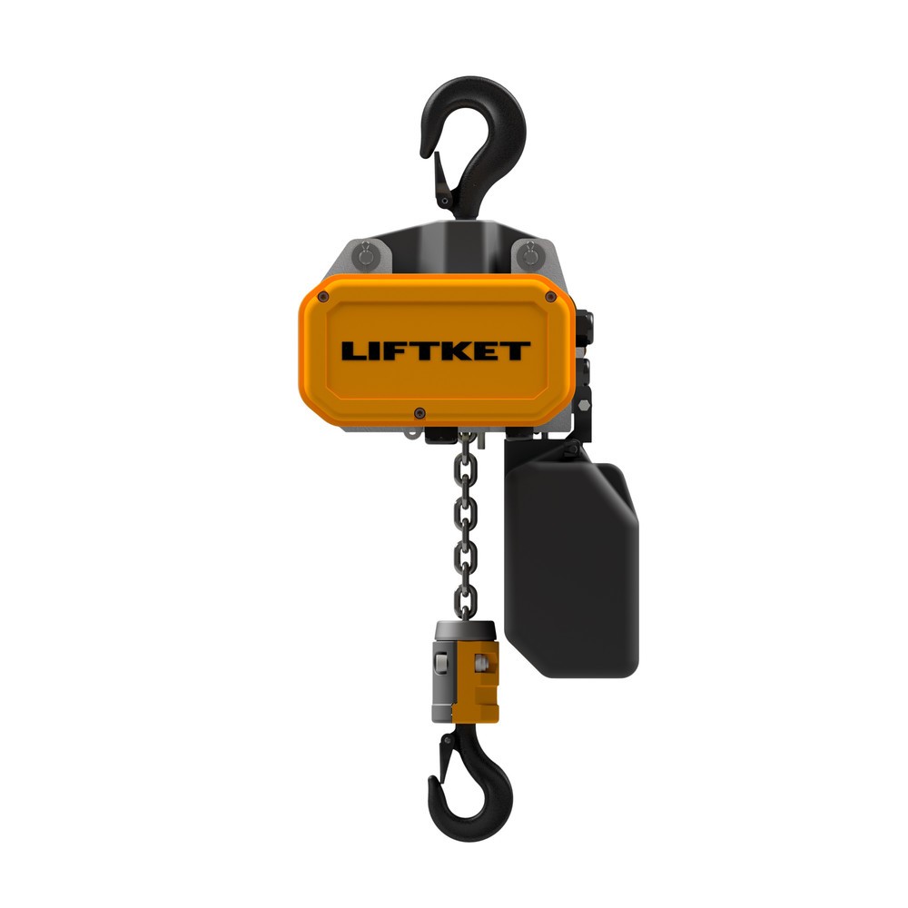 LIFTKET Palan à chaîne électrique S-Line avec suspension par crochet, capacité de charge 1.000 kg, 4/1 m/min