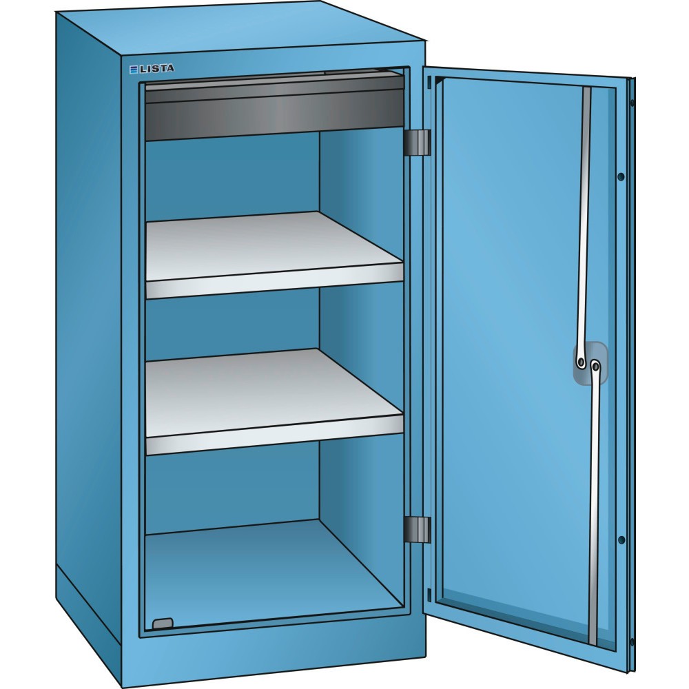 LISTA Beistellschrank, (BxTxH) 500x580x1000mm, 2 Verstellböden, 1 Schublade, lichtblau, KEY Lock