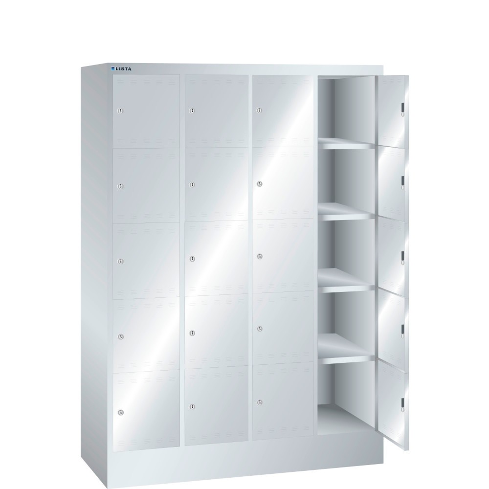 LISTA Fächerschrank, (BxTxH) 1200x500x1695mm, 4x5 Fächer, Zylinderschloss