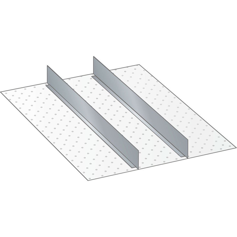 Jeu de parois à fentes et de plaquettes de séparation LISTA 27x36E, (lxPxHF) 459x612x250 mm, 2 parois de séparation