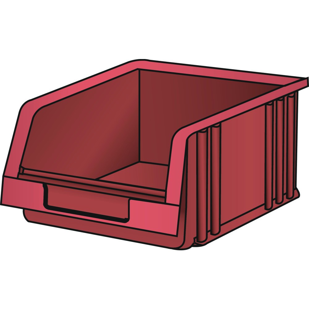 LISTA Lagersichtbehälter, (BxTxH) 103x164x75mm, Grösse 3, rot