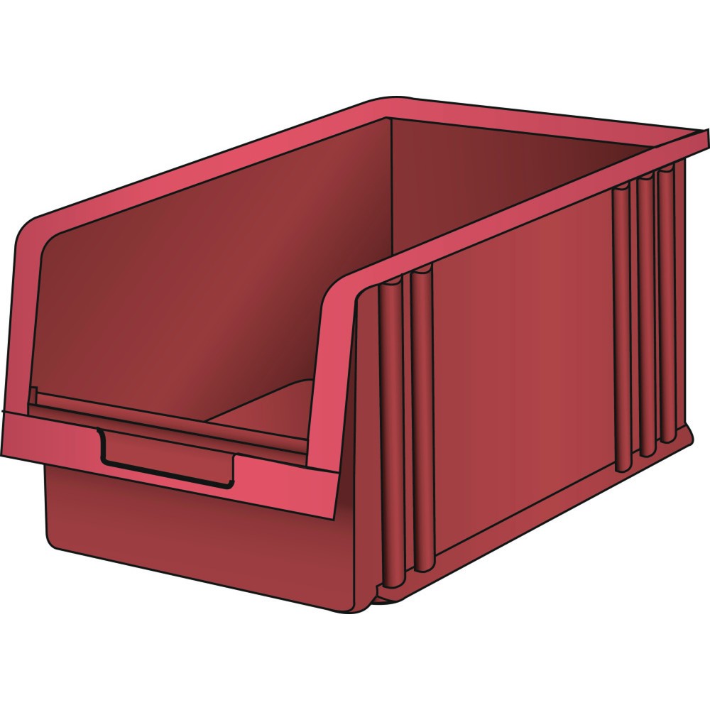 LISTA Lagersichtbehälter, (BxTxH) 210x343x198mm, Grösse 5, rot