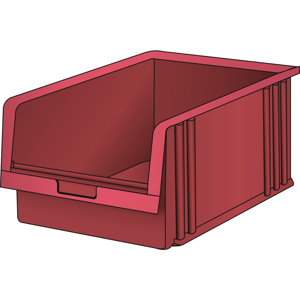 LISTA Lagersichtbehälter, (BxTxH) 311x492x199mm, Grösse 6, rot