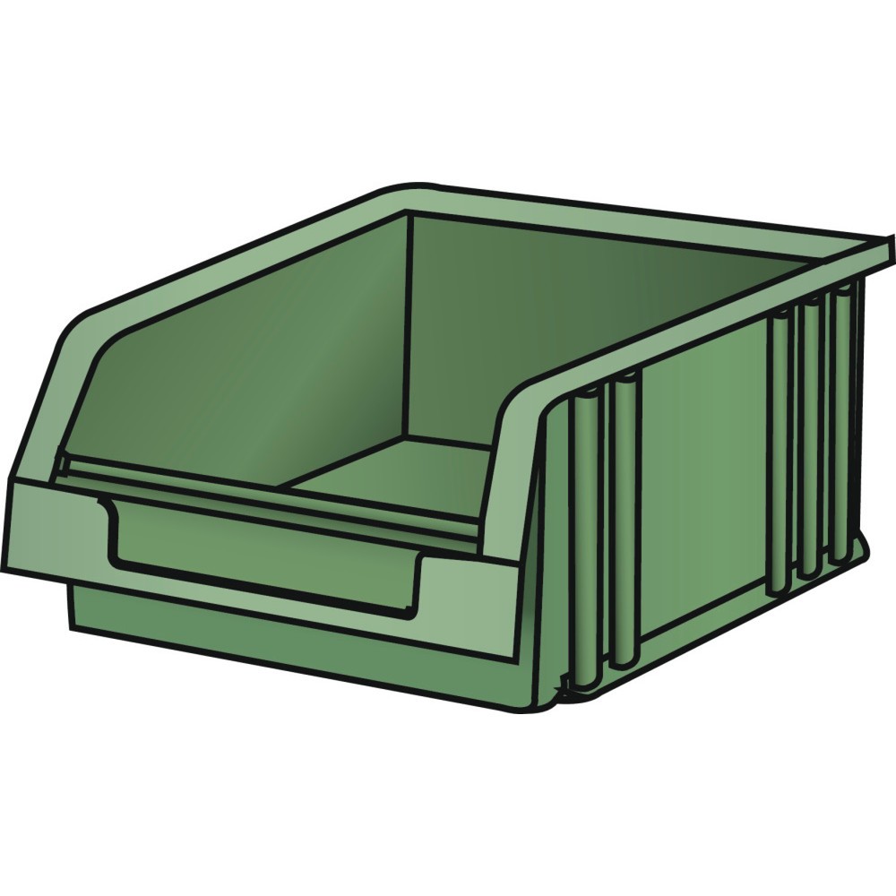 Récipients synoptiques LISTA, (lxPxH) 101x90x50 mm, taille 2, vert