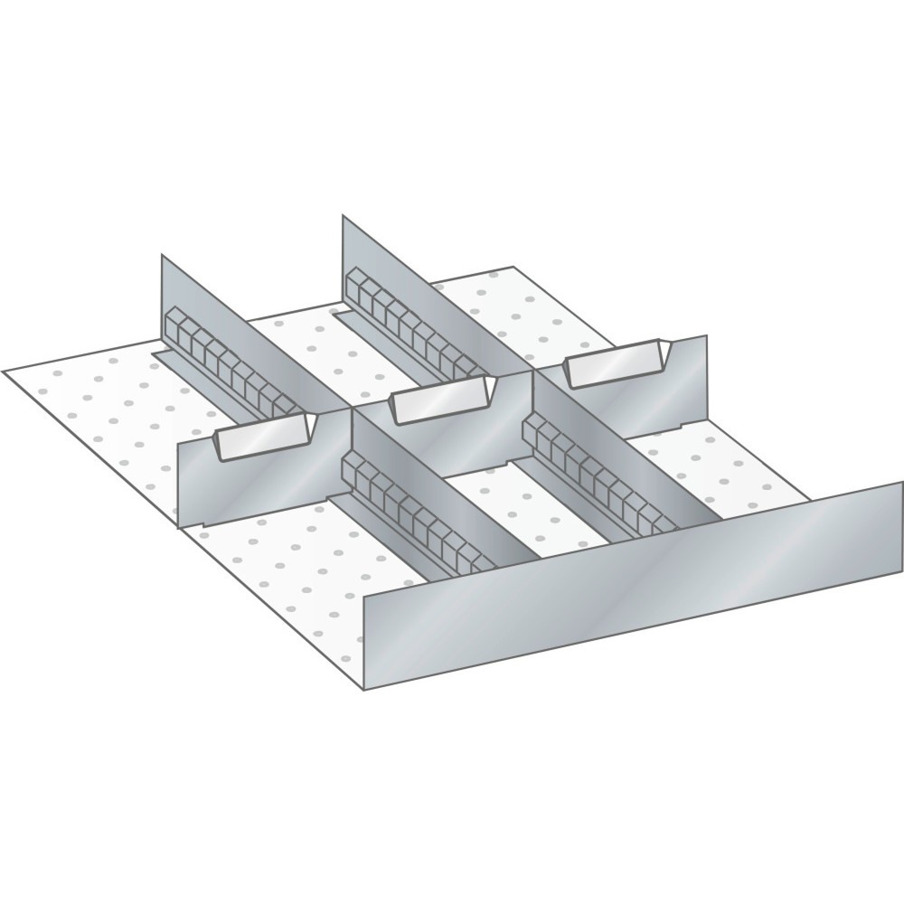 LISTA Set Schlitzwände und Trennbleche, (BxTxFH) 357x459x95mm, 3 Schlitzwände, 3 Trennbleche