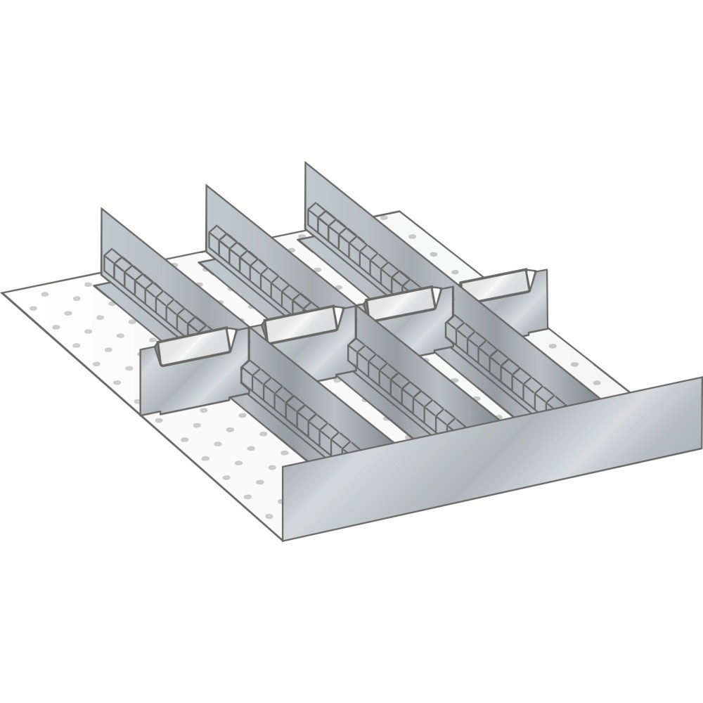 LISTA Set Schlitzwände und Trennbleche, (BxTxFH) 357x459x95mm, 4 Schlitzwände, 4 Trennbleche