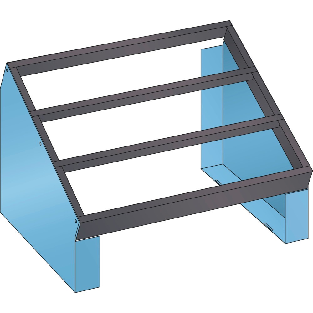 Support de table NC LISTA 36x27E, (lxPxH) 588 x 413 x 345 mm, bleu clair