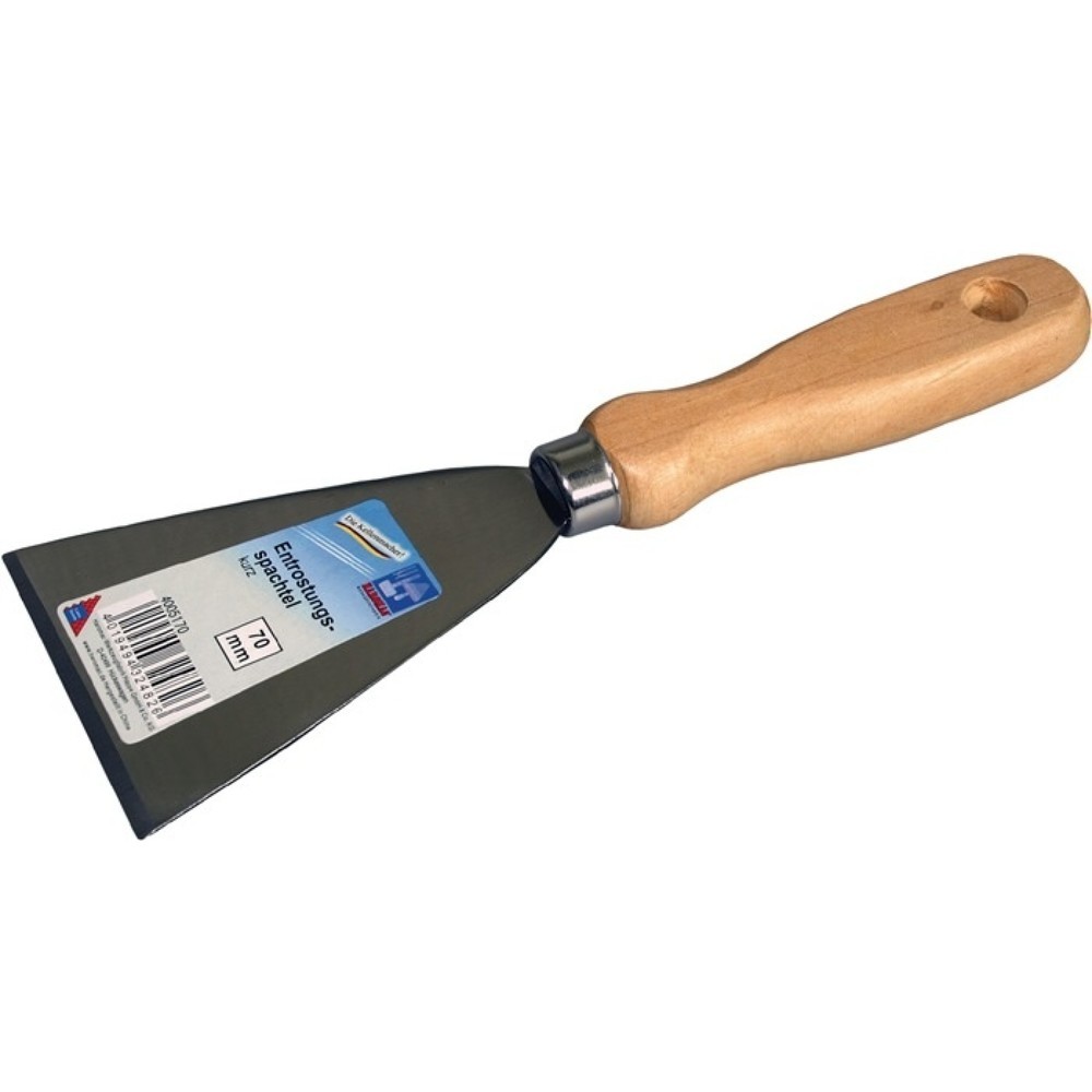 Spatule à rouille largeur 70 mm fin poli bois rond