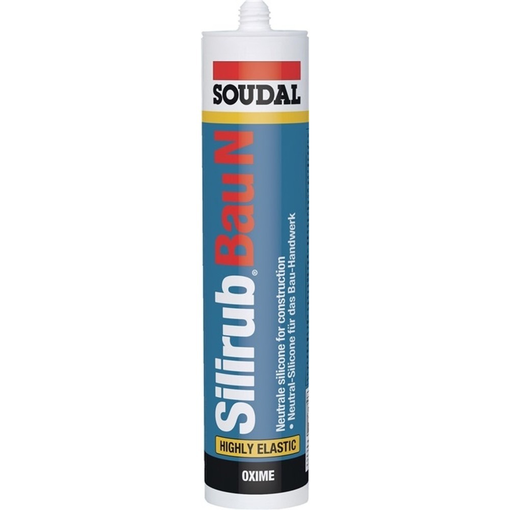 Enduit d’étanchéité en silicone Silirub Bau N noir 300 ml cartouche SOUDAL