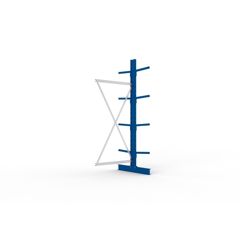 META Kragarmregal Anbaufeld, doppelseitig, Tragkraft pro Arm 220 kg, HxBxT 2.500 x 1.094 x 1.020 mm