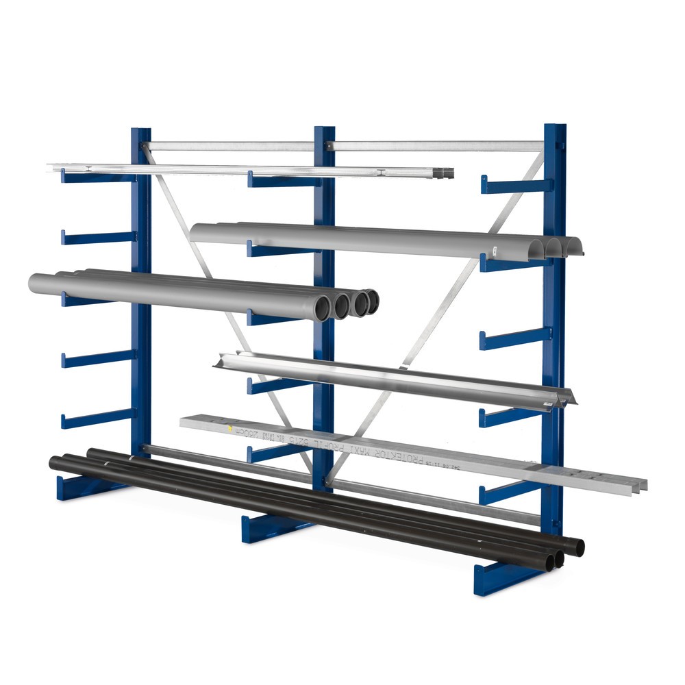 Kragarmregal META, einseitig, Tragkraft pro Arm 200 kg