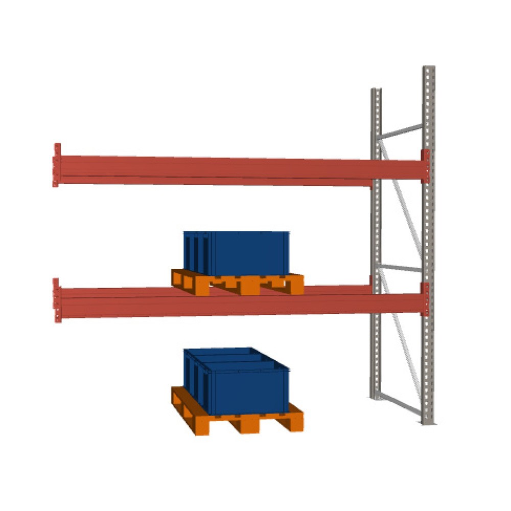 META MULTIPAL  Palettenregal , Anbaufeld, Fachlast 2.970 kg, 9 Palettenplätze, 2,7 m Höhe