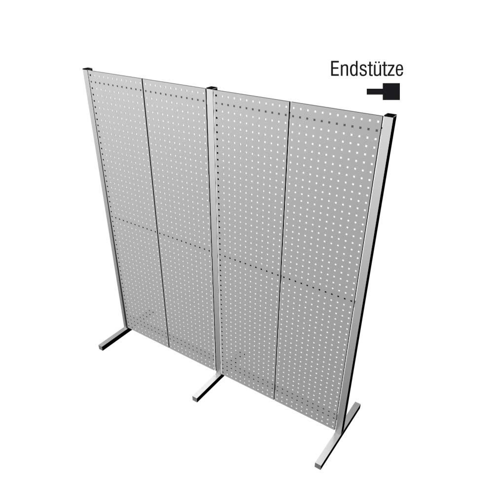 Montant terminal pour panneaux perforés/à fentes, lxP 50 x 600 mm