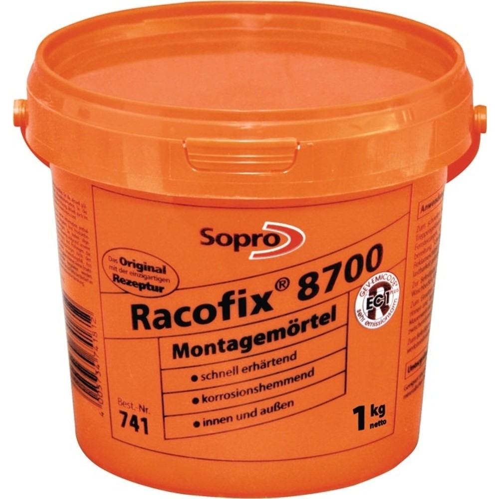 Mortier de scellement Racofix® 8700 1:3 (eau/mortier) 1 kg seau SOPRO