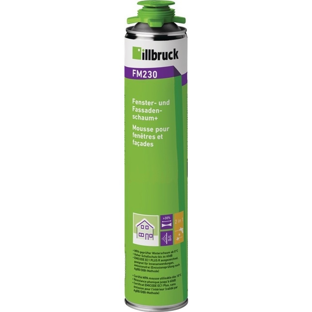 Mousse pour fenêtre/façade ILLBRUCK 1K+boîte blanche FM230 880 ml B2