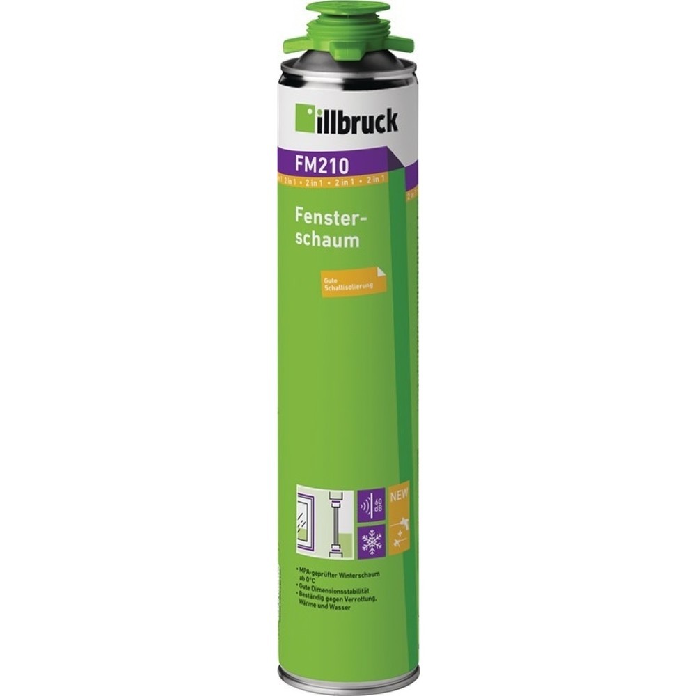 Mousse pour fenêtre/façade ILLBRUCK 1K FM210 880 ml B2 vert