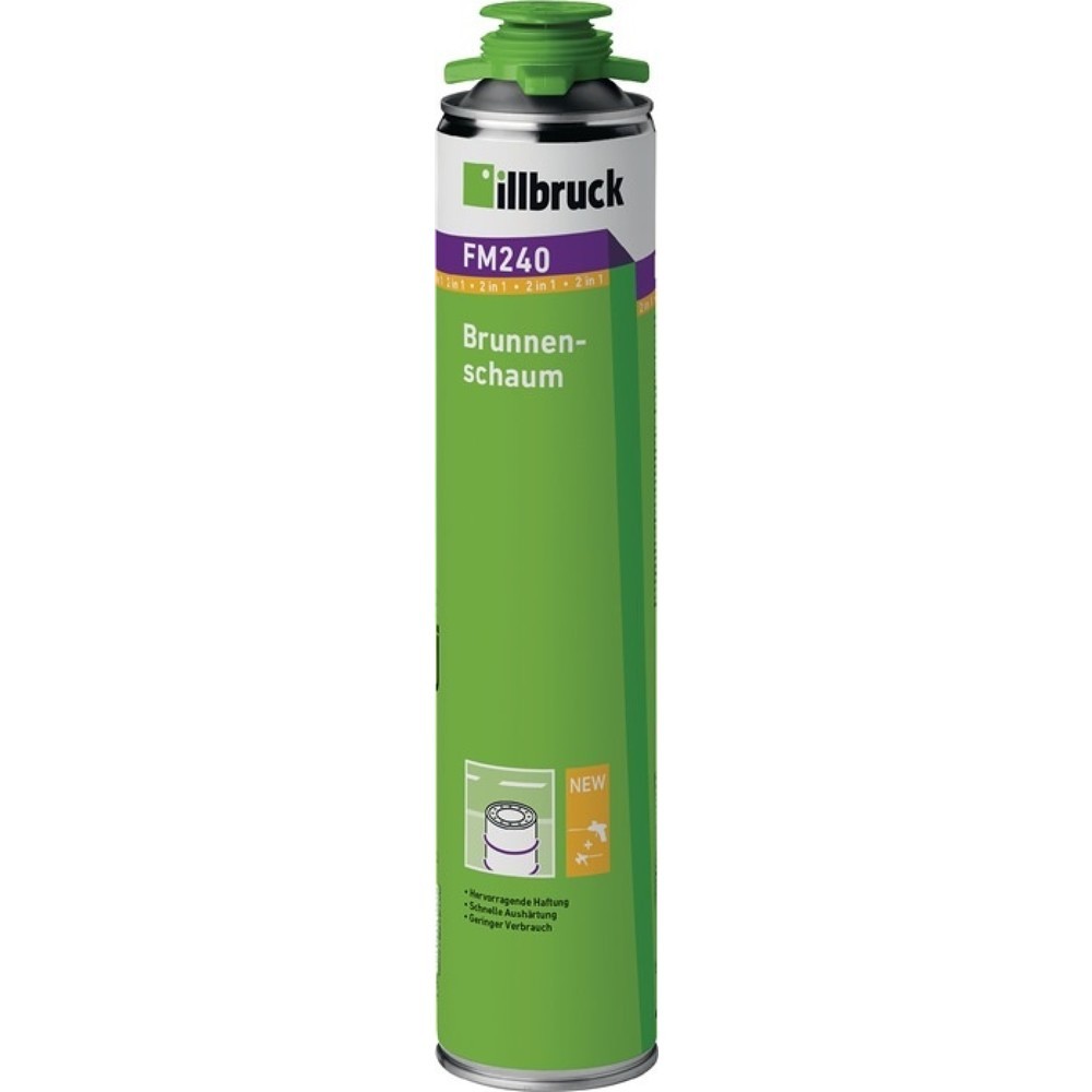 Mousse de fontaine ILLBRUCK 1K FM240 750 ml B2 vert avec mainsch.tin