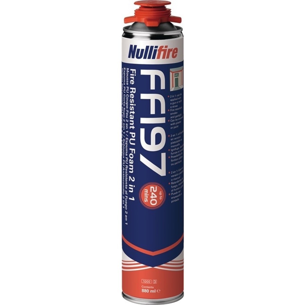 Mousse de fixation NULLIFIRE 1K FF197 880 ml B1 boîte grise