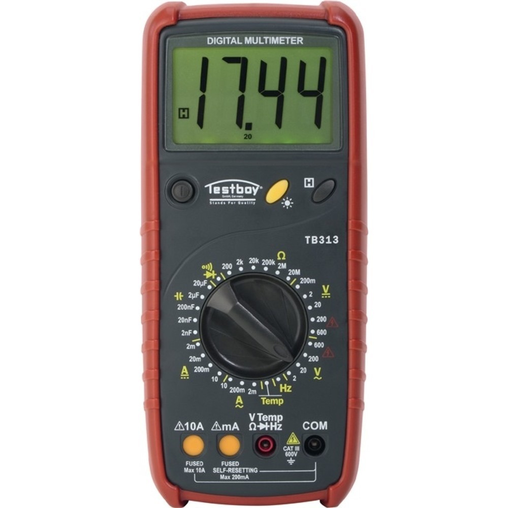 Multimètre numérique Testboy 313 0-600 V AC, 0-600 V DC RMS TESTBOY