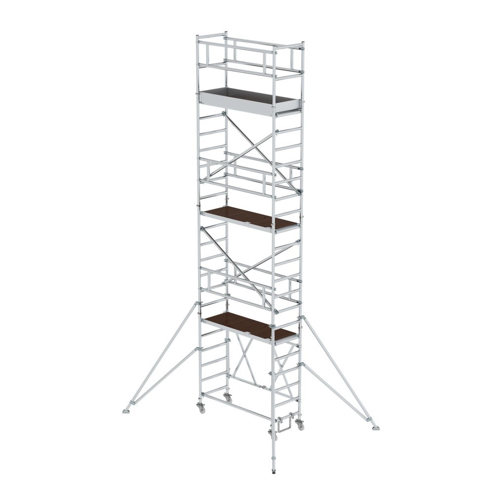 Munk Échafaudage pliant 0,75 x 1,80 m avec stabilisateur Hauteur de plate-forme 5,80 m