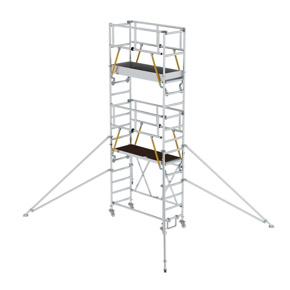 Munk Échafaudage pliant SG 0,75 x 1,80 m avec stabilisateur Hauteur de plate-forme 4,04 m