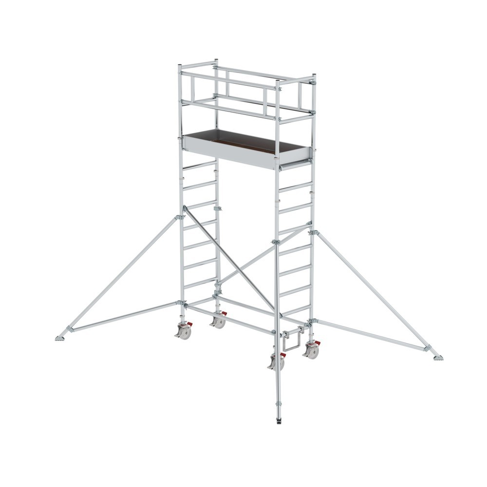 Munk Échafaudage roulant 0,75 x 1,80 m avec stabilisateur Hauteur de plate-forme 3,35 m