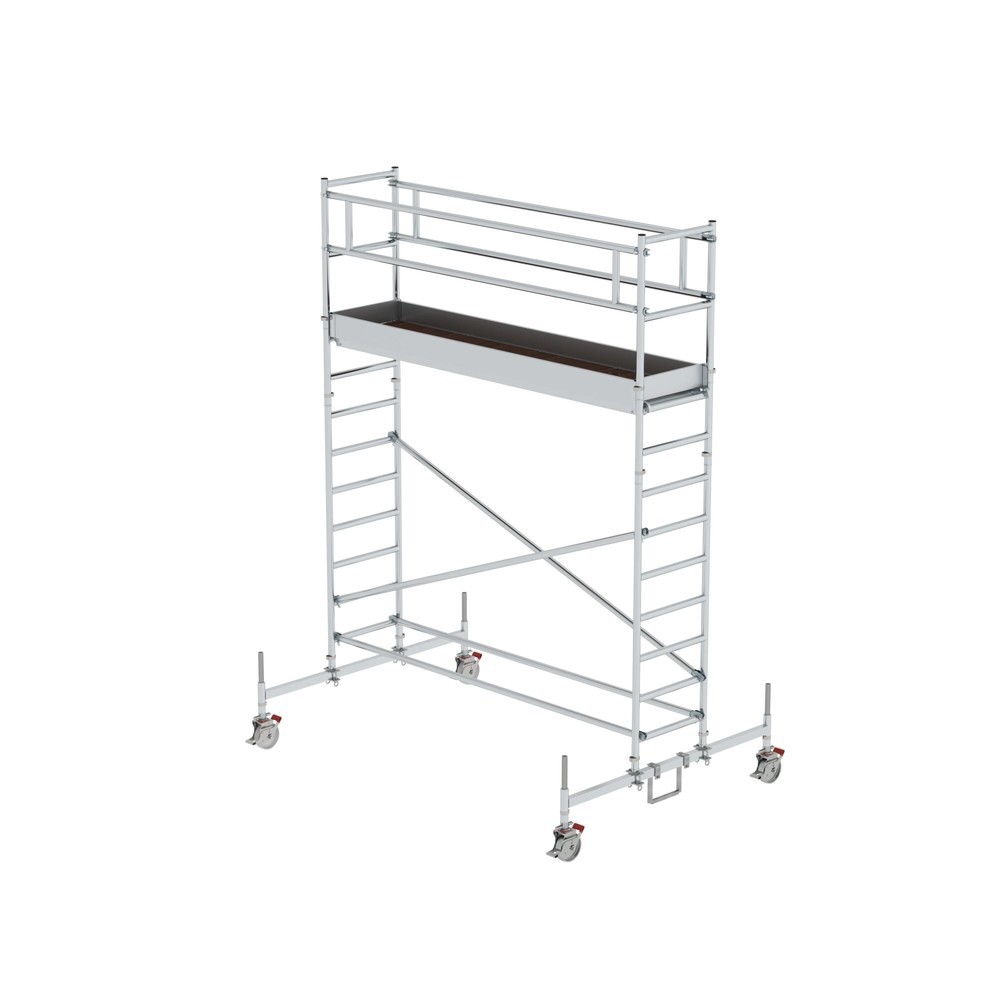 Munk Échafaudage roulant 0,75 x 3,0 m avec traverse mobile Hauteur de plate-forme 3 m