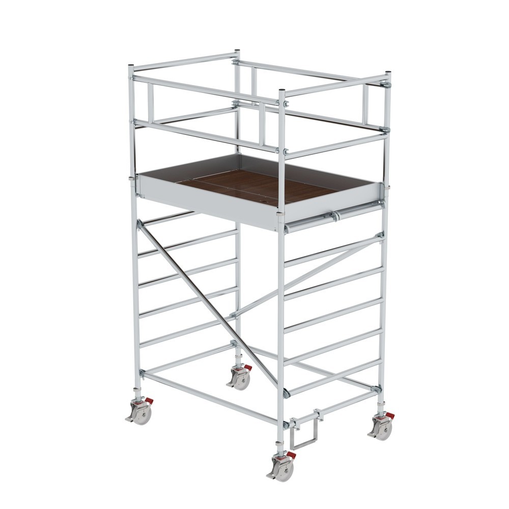 Munk Échafaudage roulant 1,35 x 1,80 m avec double plate-forme Hauteur de plate-forme 2,35 m