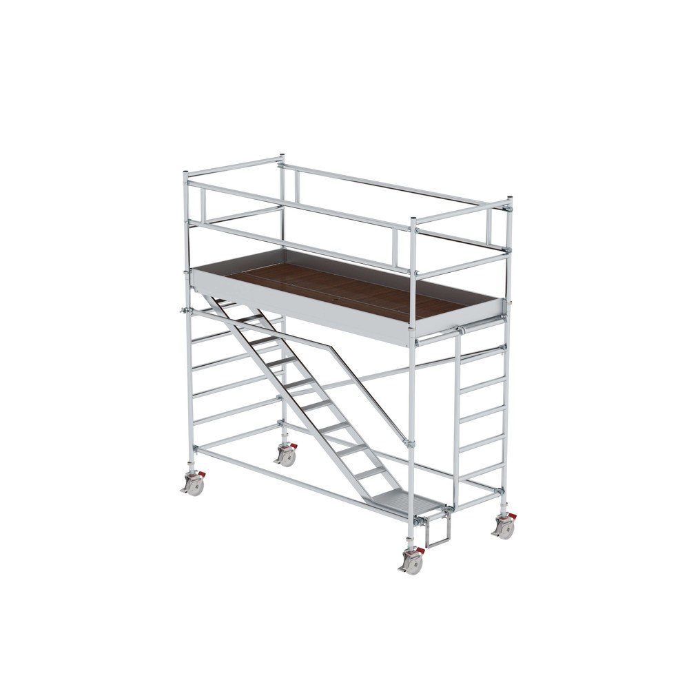 Munk Échafaudage roulant 1,35 x 3,0 m avec échelles inclinées Hauteur de plate-forme 2,35 m